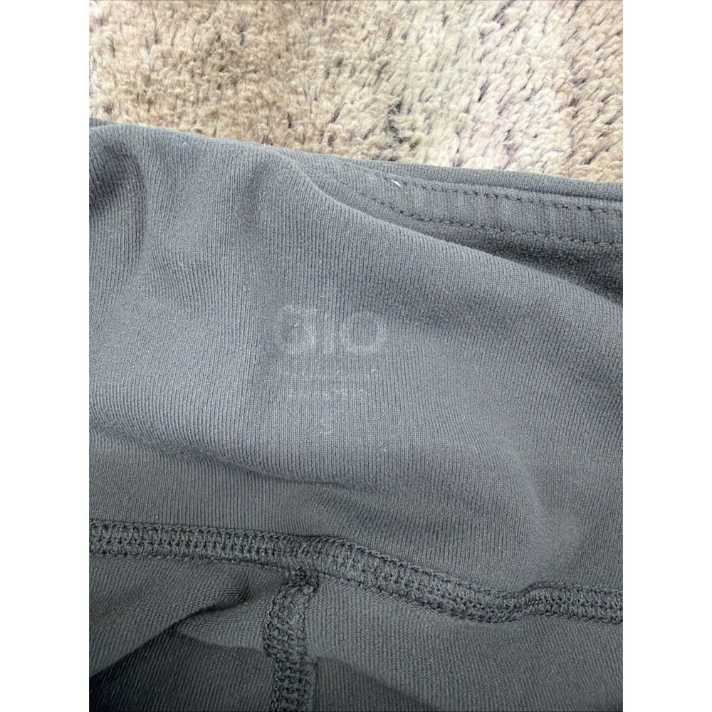 Alo Yoga Leggings Women S Gray Moto Mesh Cutout High-Waist Gym Running Active - Picture 4 of 10